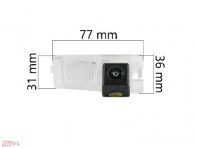 CCD HD штатная камера заднего вида AVS327CPR (#078) для SSANGYONG REXTON  KYRON  ACTYON SPORTS